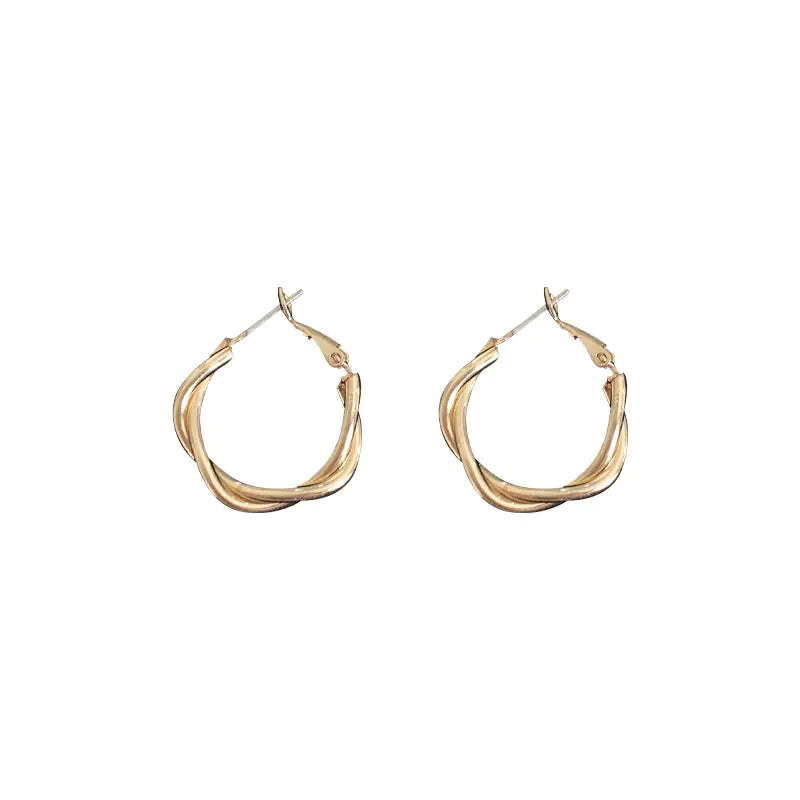 French Style Gold Hoop Earrings