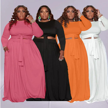 Plus Size Sexy Two-Piece Skirt Set (L-5XL)