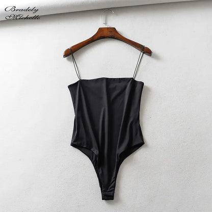 Neutral Spaghetti Strap Bodysuit