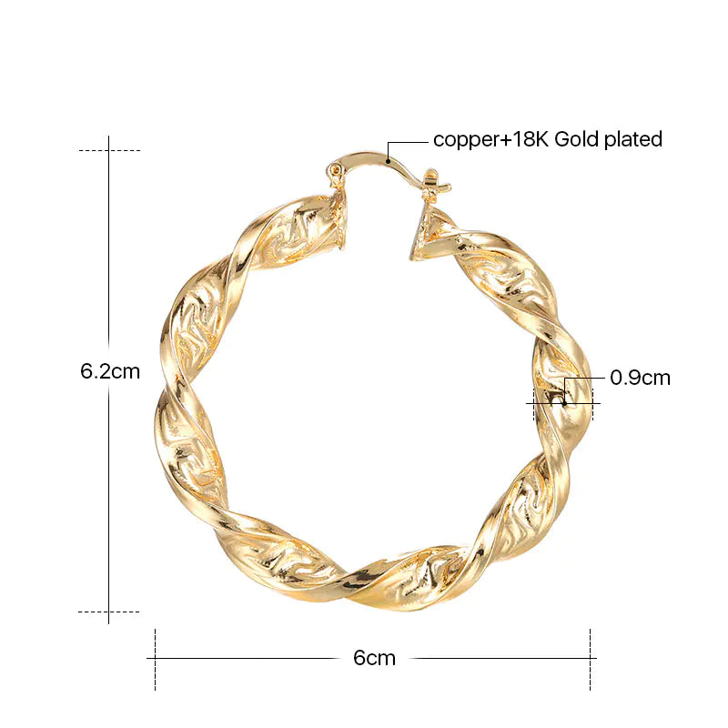 Minimalist Textured Gold Hoops