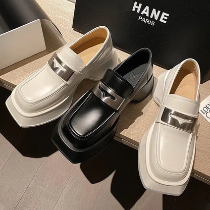 2024 Spring Chunky Heel Slip-On Shoes