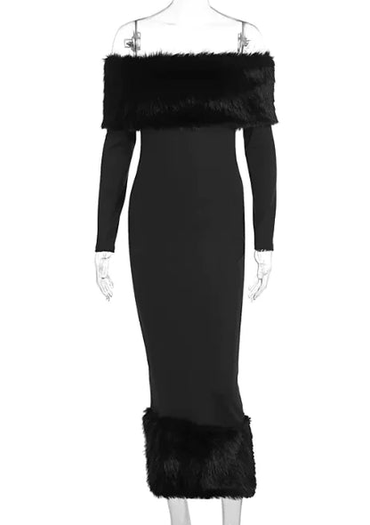 Anastasia Fur Collar Dress