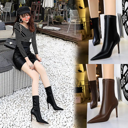 Pointed Toe Classic Stiletto Boots