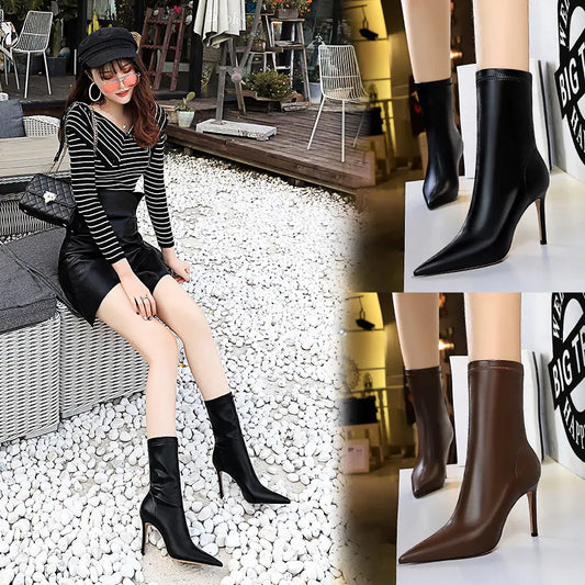 Pointed Toe Classic Stiletto Boots