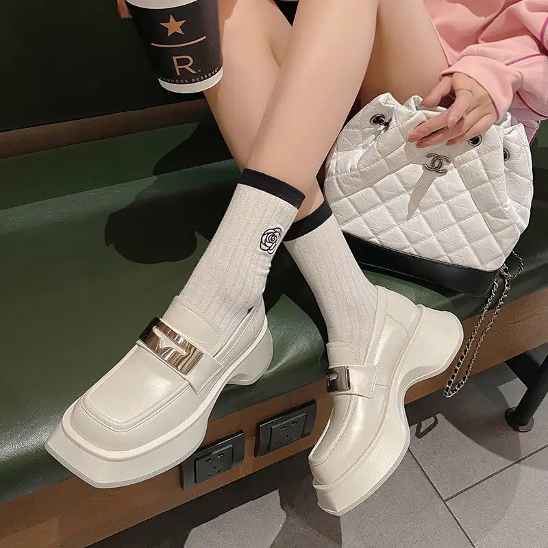 2024 Spring Chunky Heel Slip-On Shoes