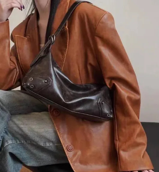 Tiffani Leather Baguette Bag