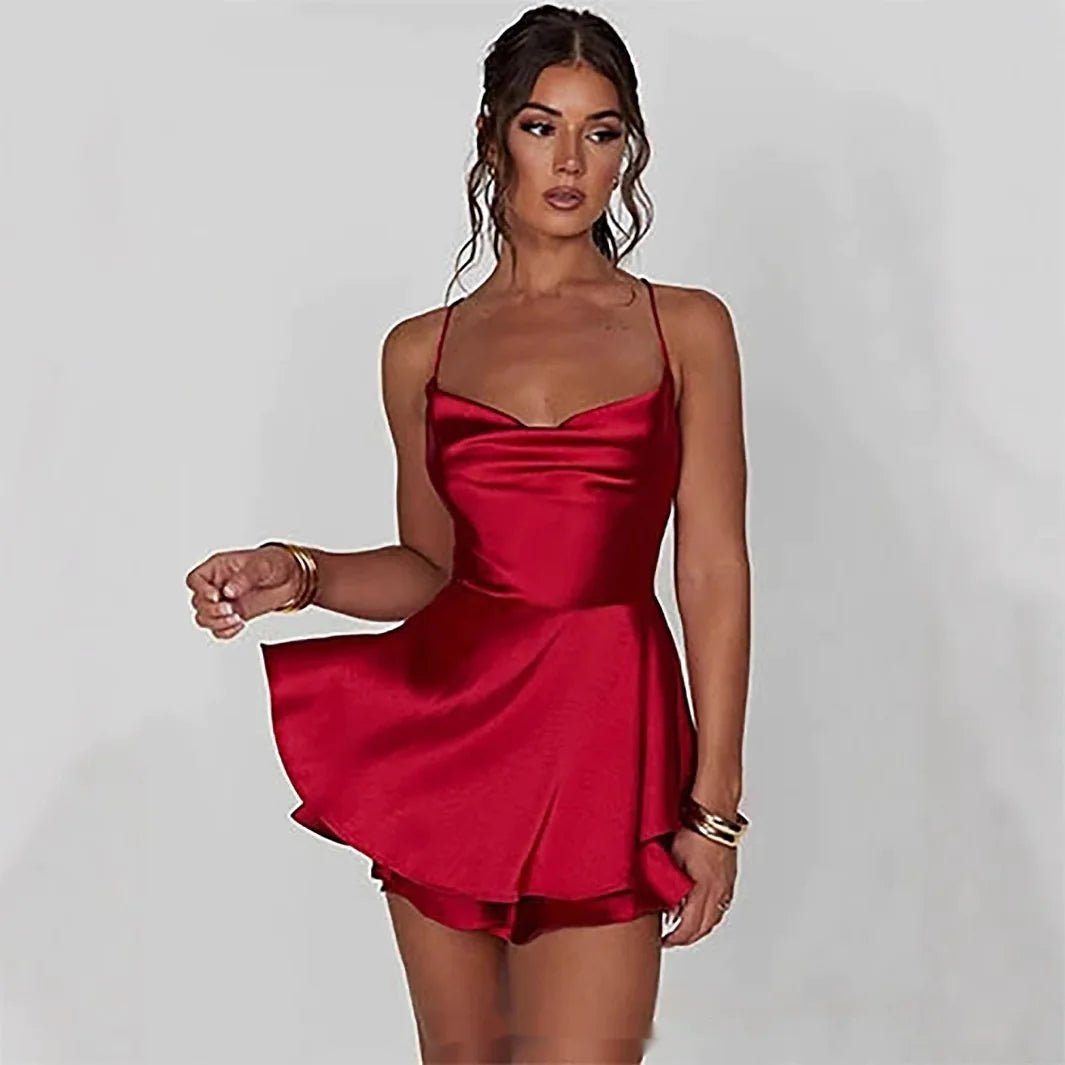 Satin Mini Dress