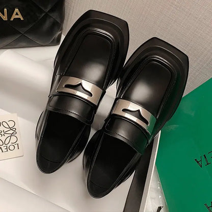 2024 Spring Chunky Heel Slip-On Shoes