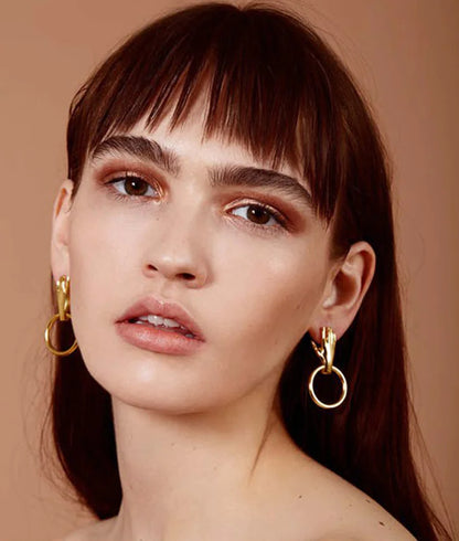 Palm and Hoop Earrings