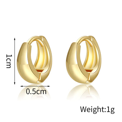 Geo Gold Hoop Earrings Set (6 Pieces)