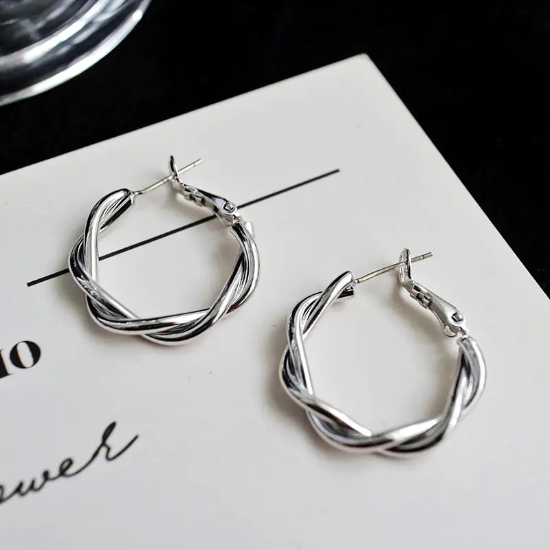 French Style Gold Hoop Earrings
