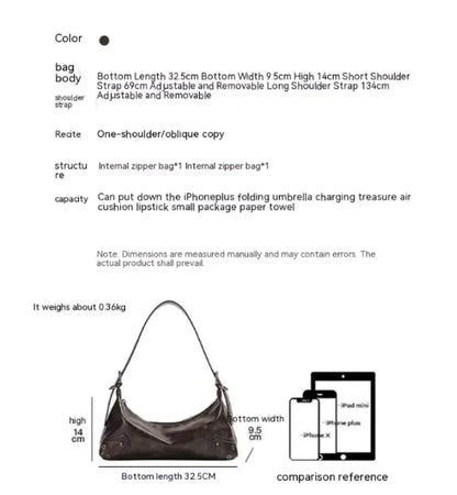 Tiffani Leather Baguette Bag