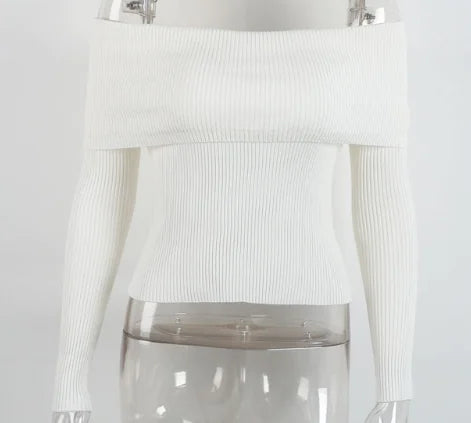 Off-Shoulder Knit Top