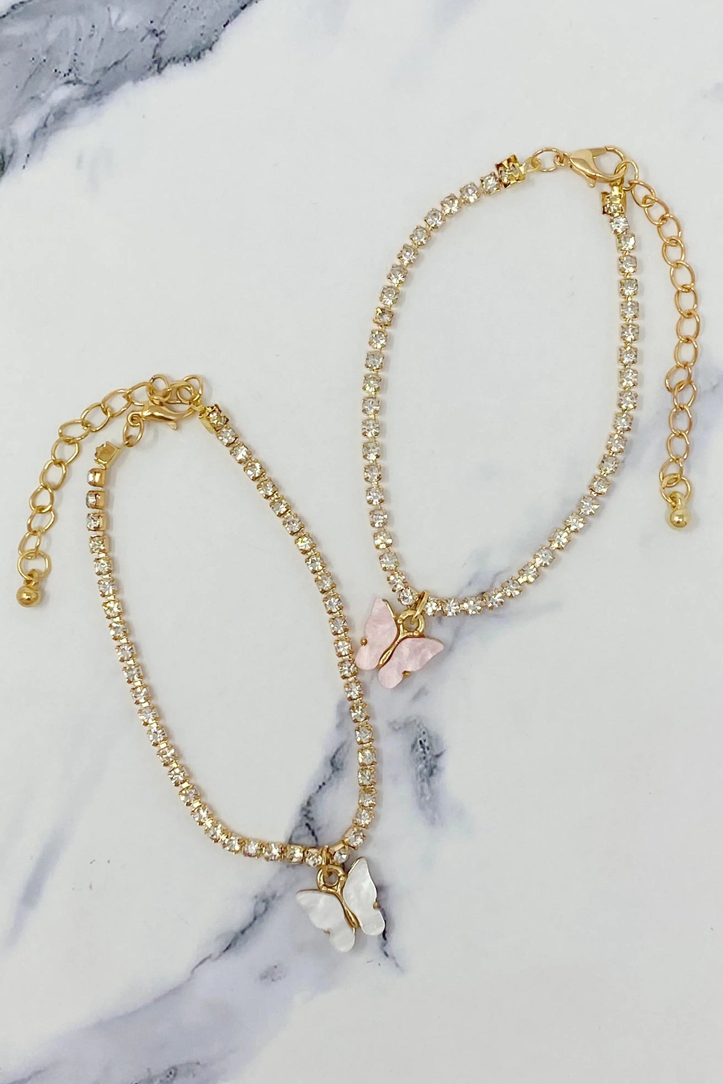 Sparkly Butterfly Anklet