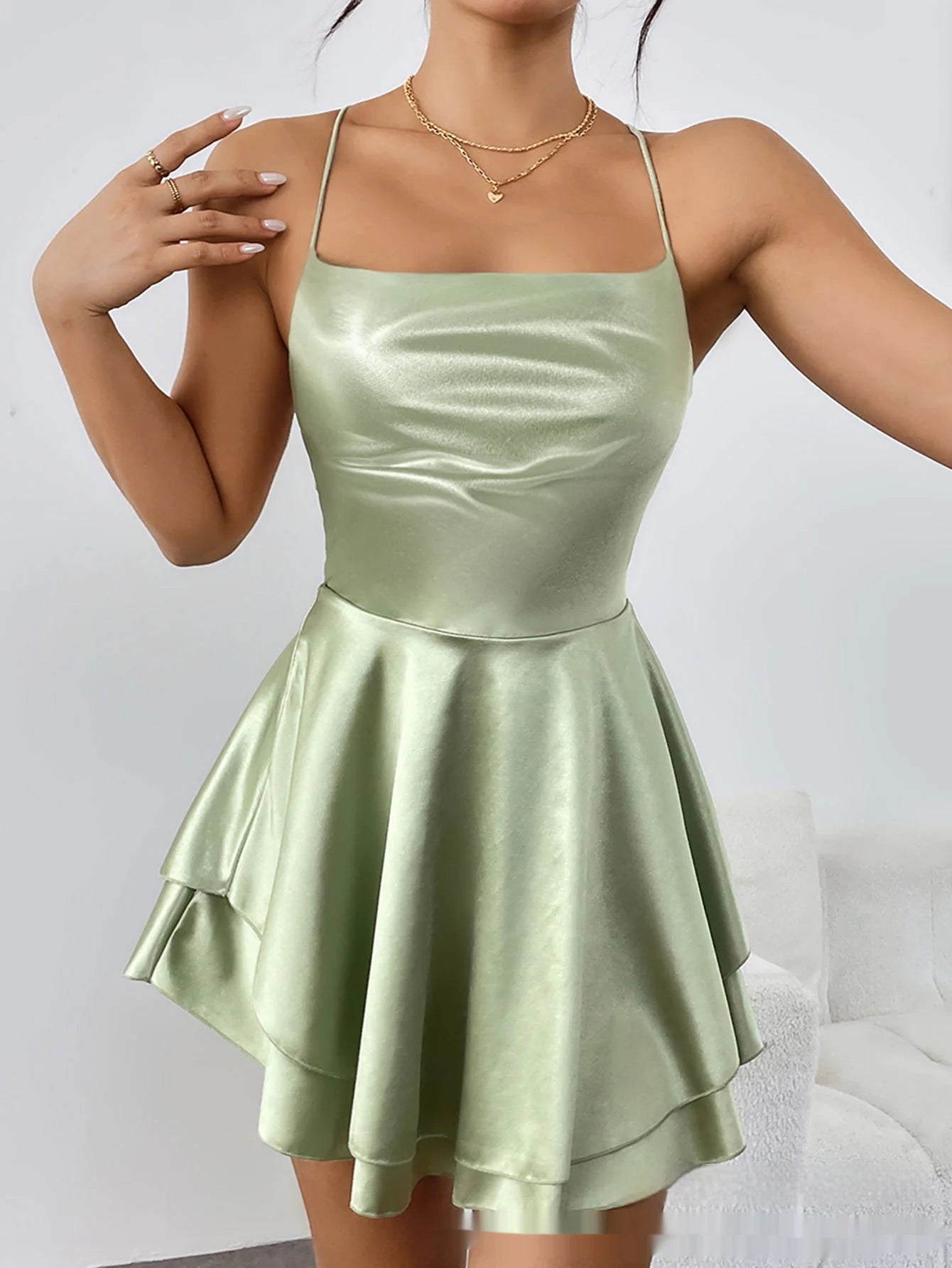 Satin Mini Dress