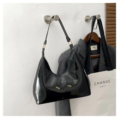 Casual Patent Leather Fashion Handbag