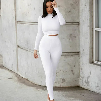 Two-Piece Solid Autumn Set