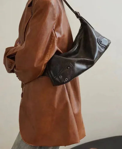 Tiffani Leather Baguette Bag