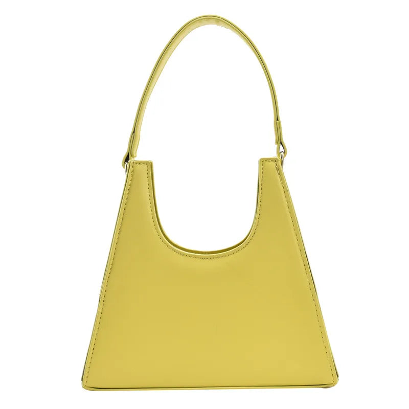 Solid Color Retro Shoulder Bag