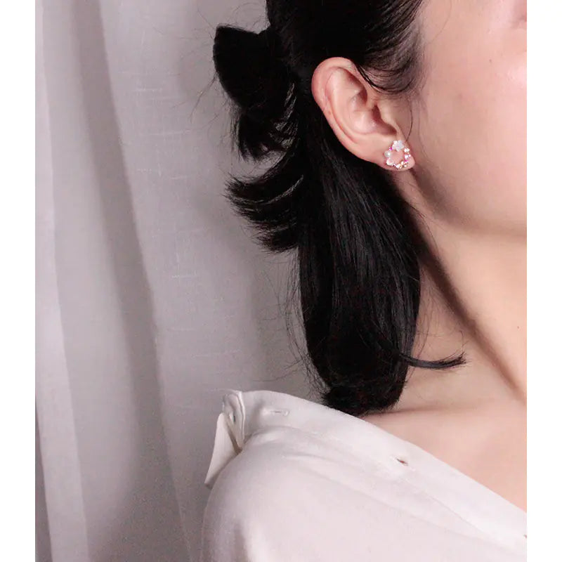 Floral Wreath Stud Earrings