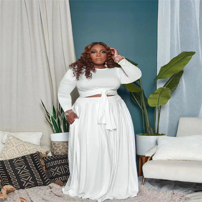 Plus Size Sexy Two-Piece Skirt Set (L-5XL)