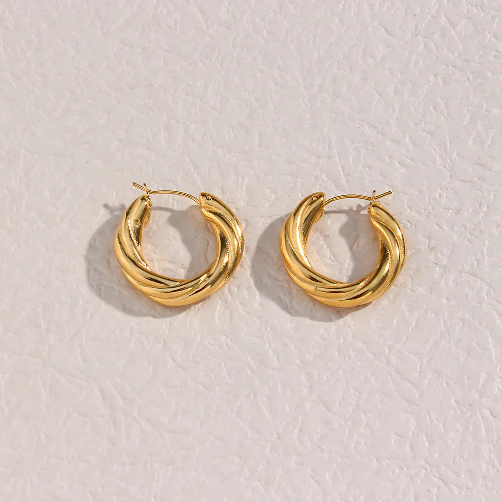 Denisse Twisted Hoop Earrings