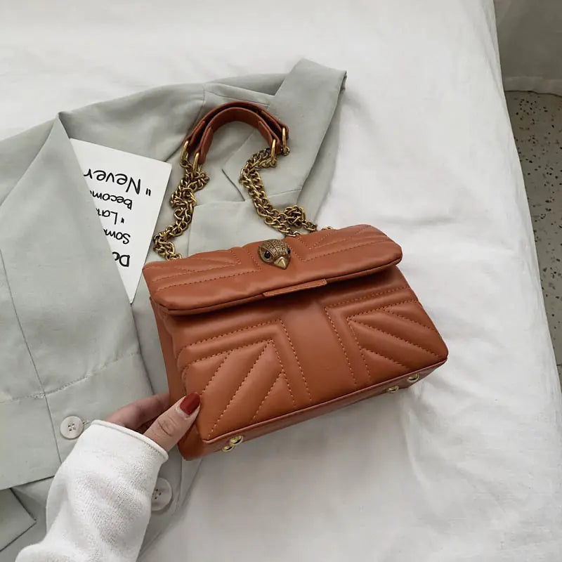 Retro Solid Color Shoulder Bag
