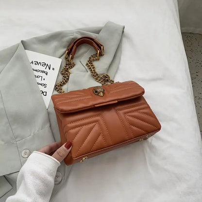Retro Solid Color Shoulder Bag