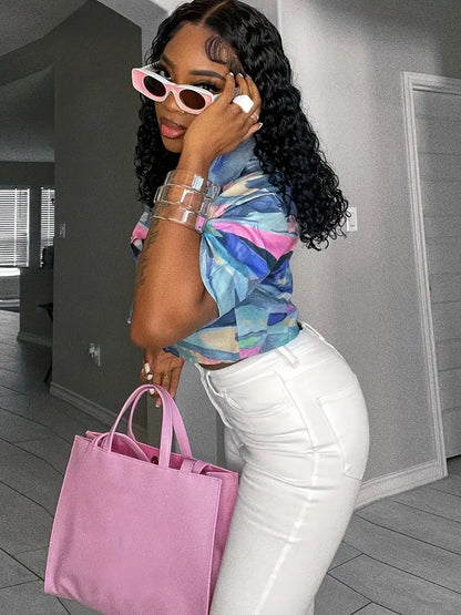 Rhian Denim Pants -- White