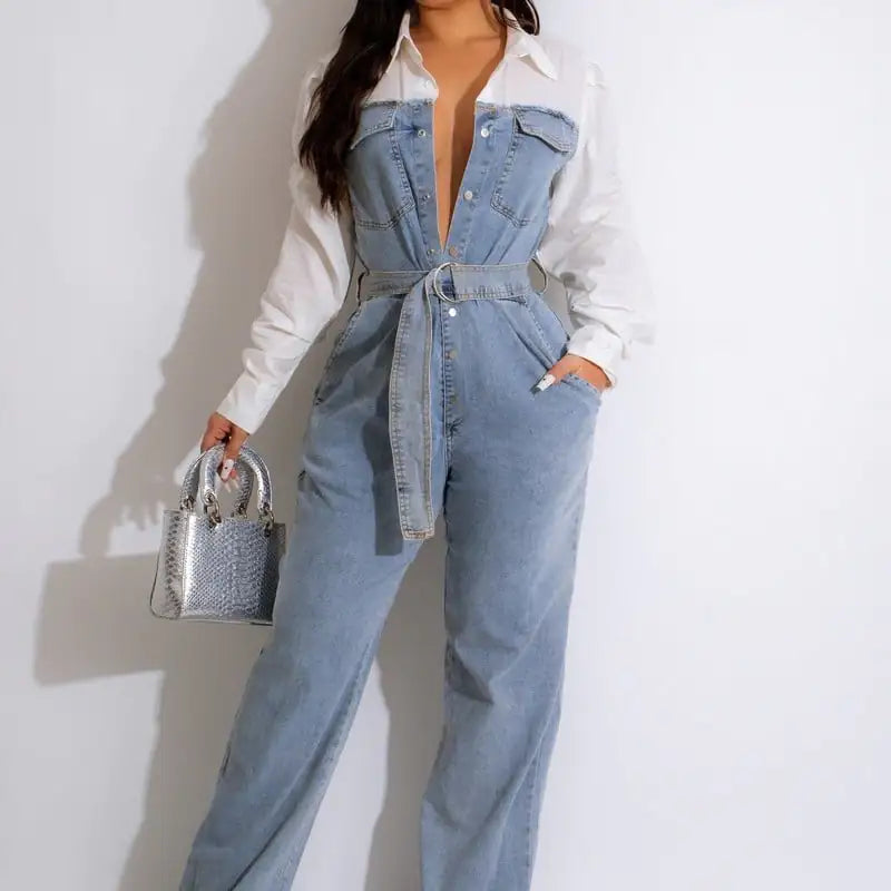 Casual Denim Jumpsuit
